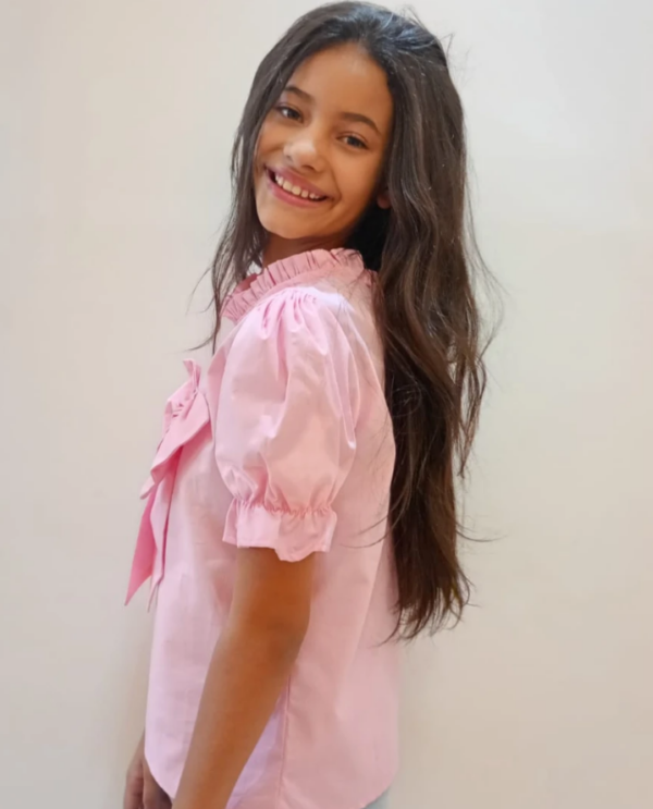 Blusa Laço - Cor: Rosa - Image 2