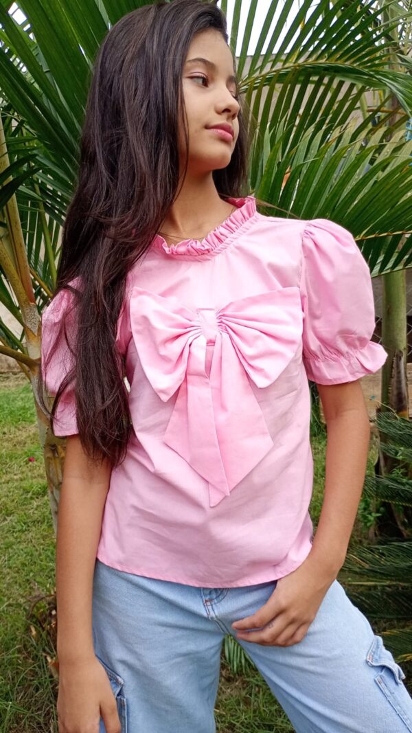 Blusa Laço - Cor: Rosa